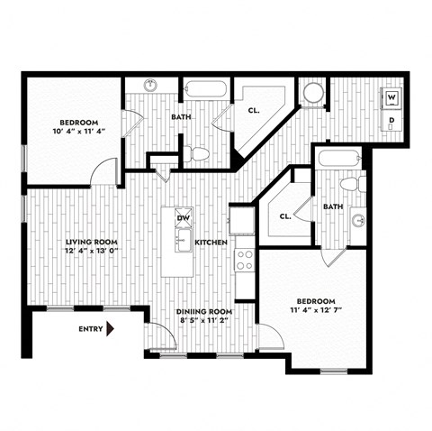 bedroom floor plan | the madison at ballston station
